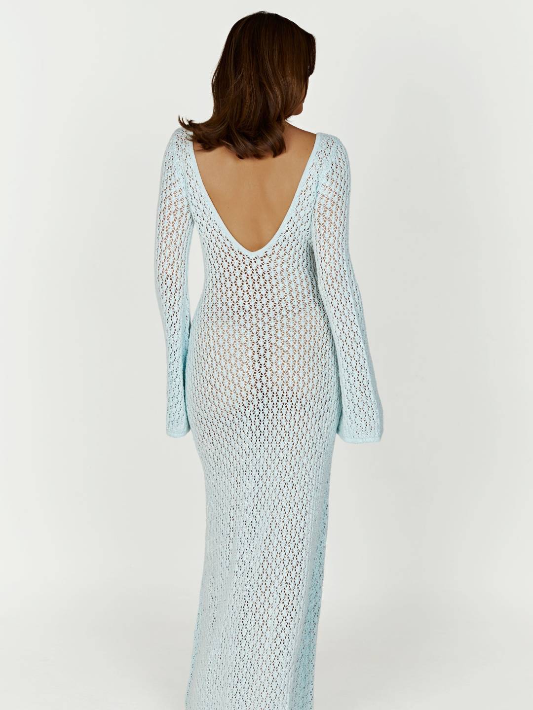 Viral Ocean Ripple Crochet Dress